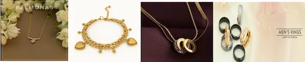 Palmonas 18k gold-plated necklace and bracelet set product showcase